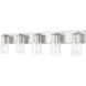 Titus 5 Light 40 inch Brushed Nickel Bath Vanity Light Wall Light