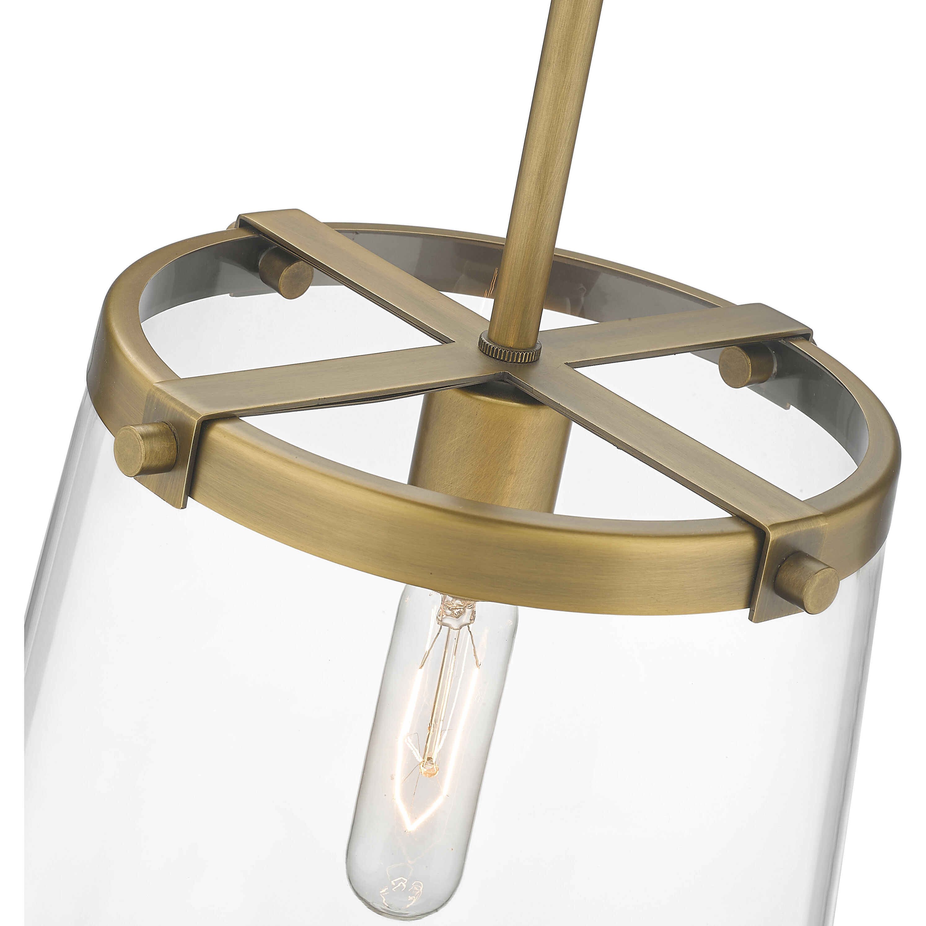 Callista 1 Light 10 inch Rubbed Brass Pendant Ceiling Light