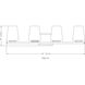 Nextra 4 Light 32 inch Matte Black Bath Vanity Wall Light