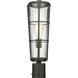 Helix 1 Light 19.5 inch Black Outdoor Post Mount Fixture