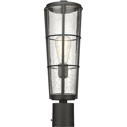 Helix 1 Light 19.5 inch Black Outdoor Post Mount Fixture