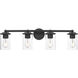 Thayer 4 Light 30.75 inch Matte Black Vanity Wall Light