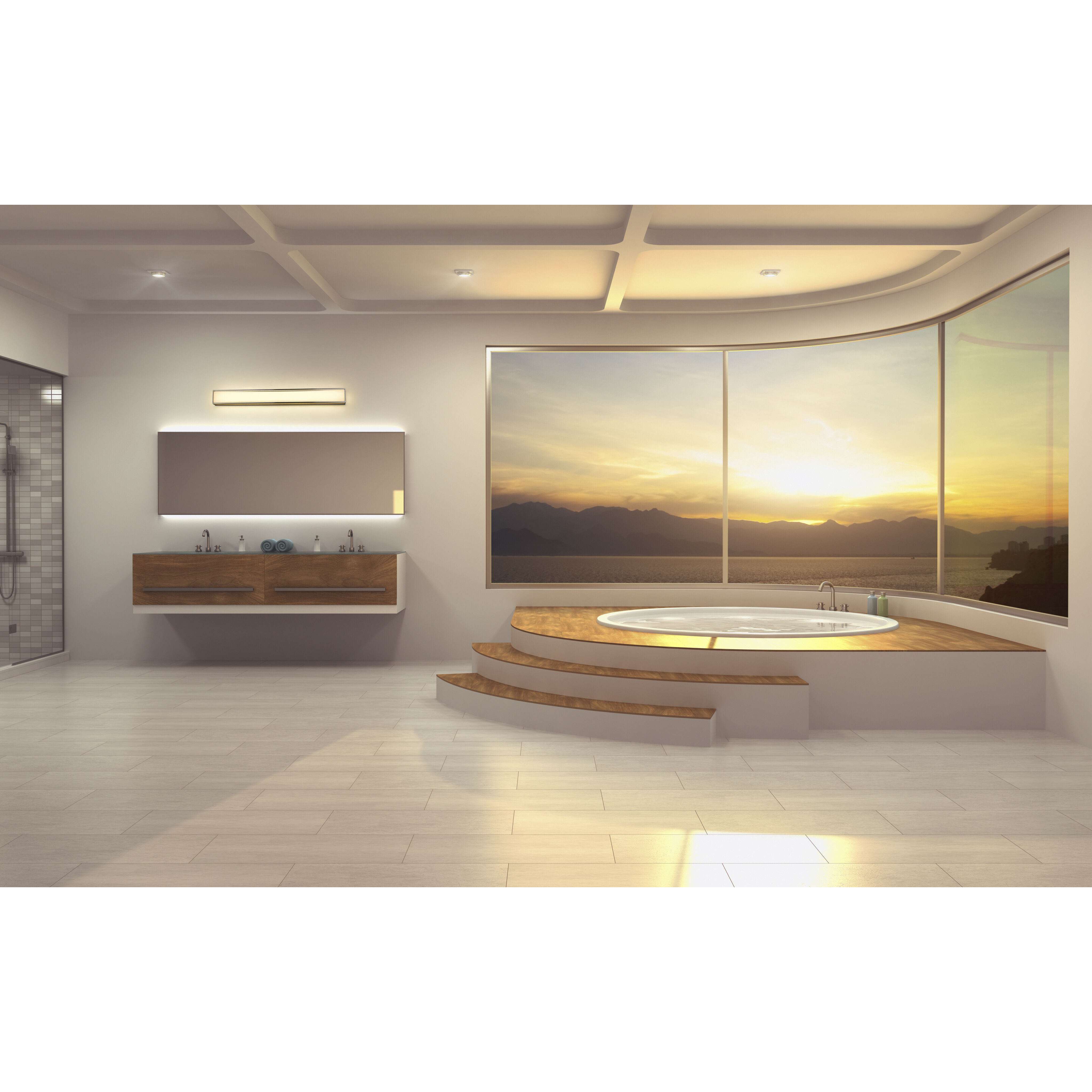 Baden LED 46 inch Brushed Nickel Vanity Wall Light