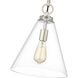 Harper 1 Light 11.5 inch Brushed Nickel Pendant Ceiling Light
