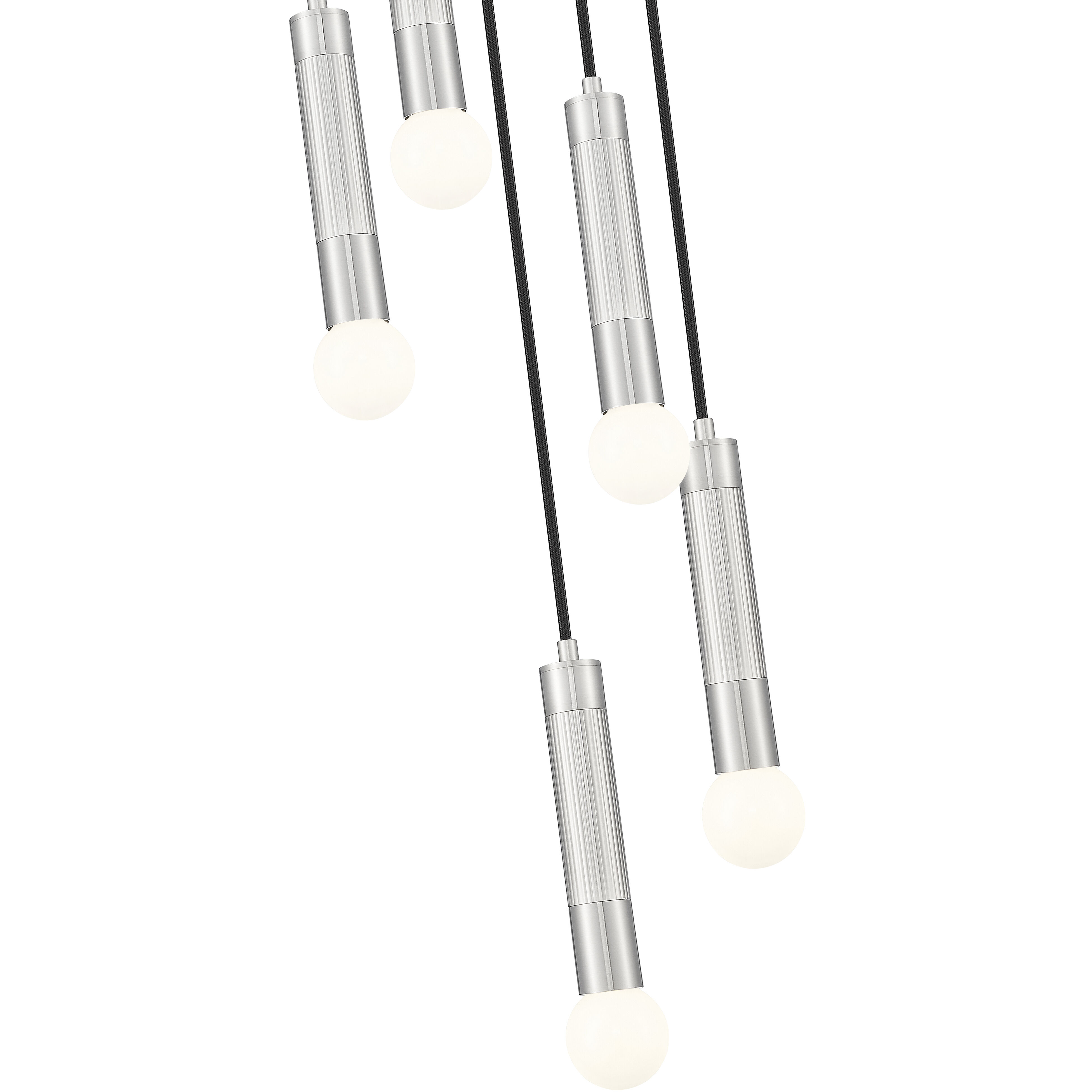 Stari 5 Light 12 inch Brushed Nickel Chandelier Ceiling Light