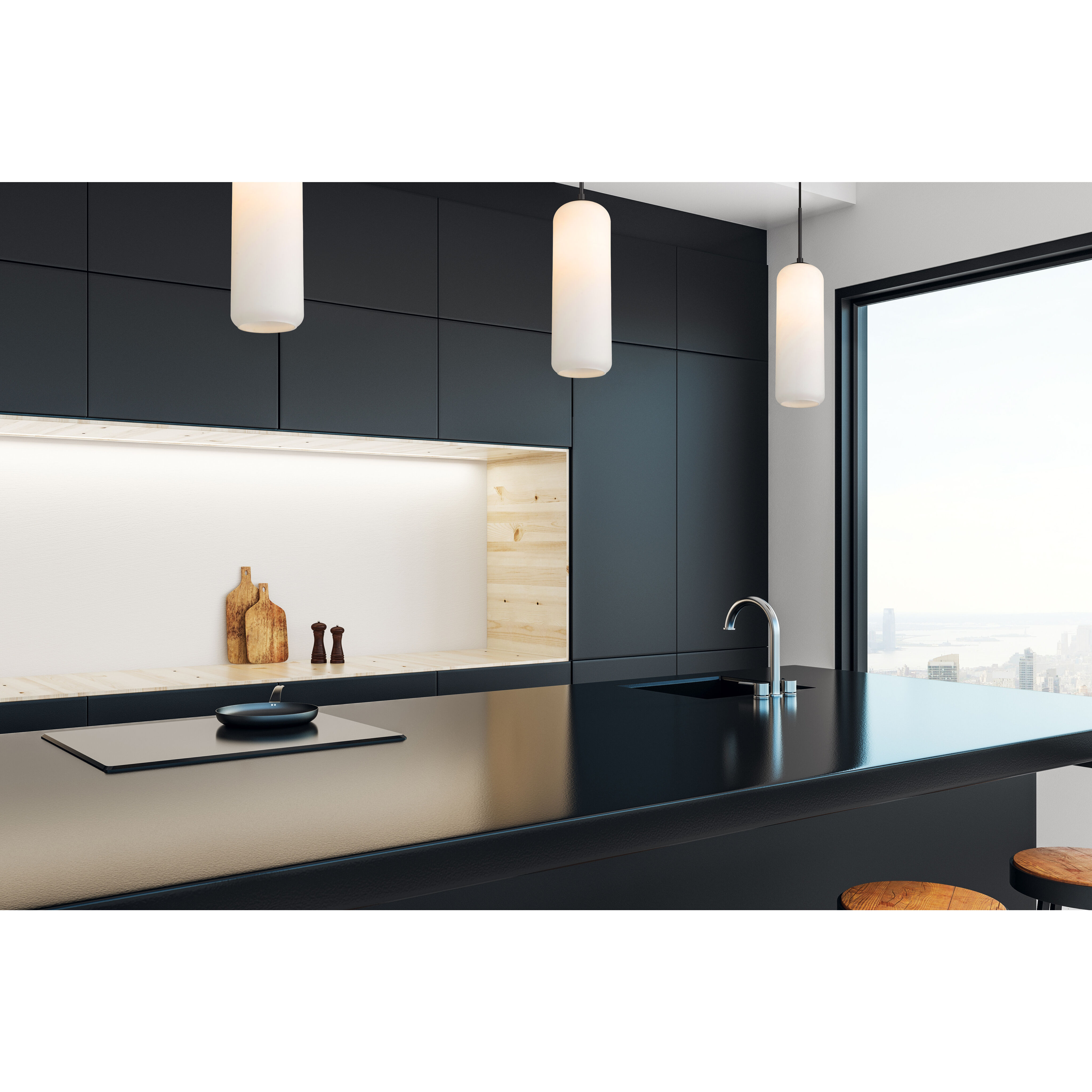 Monty 1 Light 5.25 inch Matte Black Pendant Ceiling Light