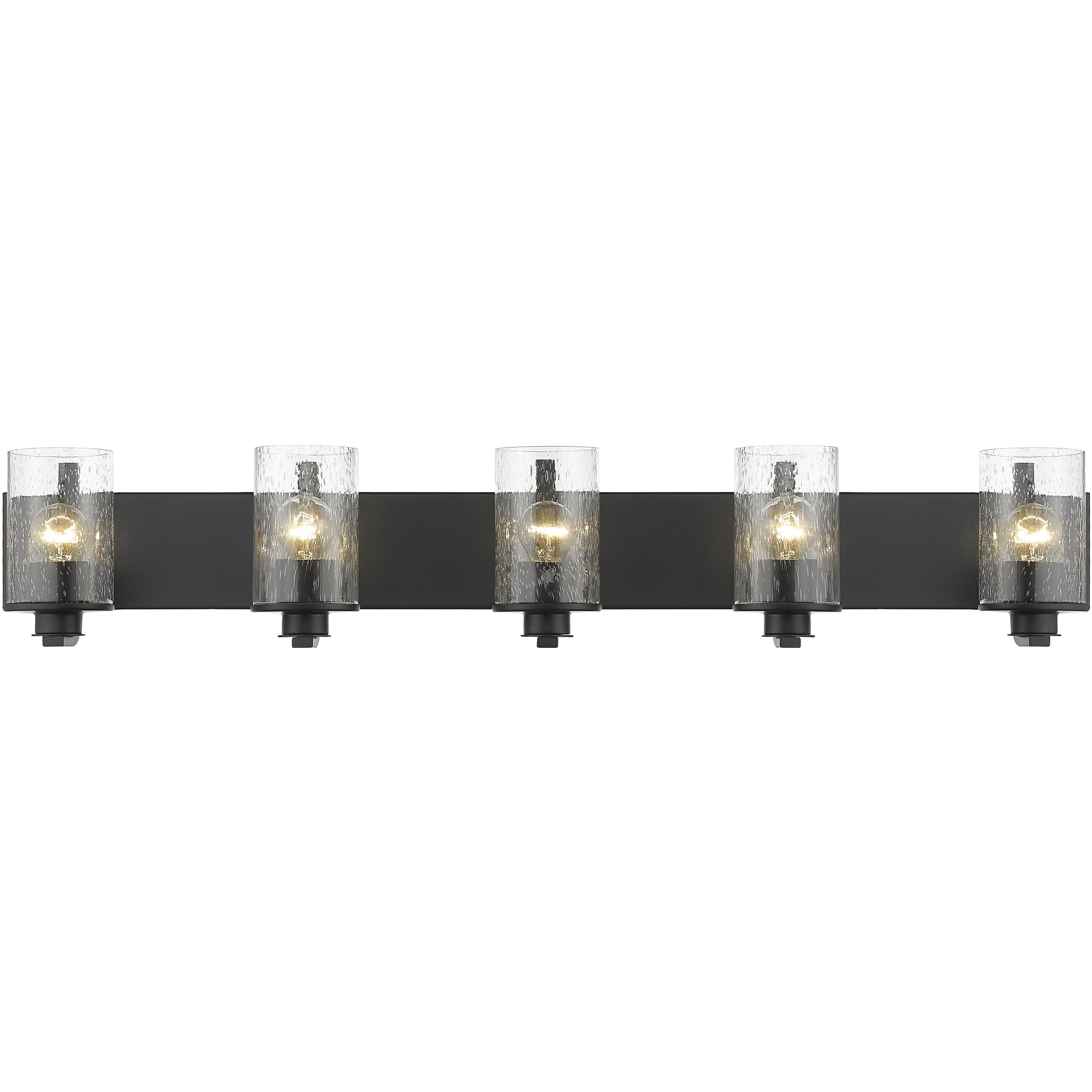 Beckett 5 Light 42 inch Matte Black Vanity Wall Light