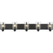 Beckett 5 Light 42 inch Matte Black Vanity Wall Light