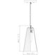 Farrell 1 Light 6 inch Brushed Nickel Pendant Ceiling Light