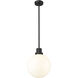 Laurent 1 Light 12 inch Black Outdoor Pendant