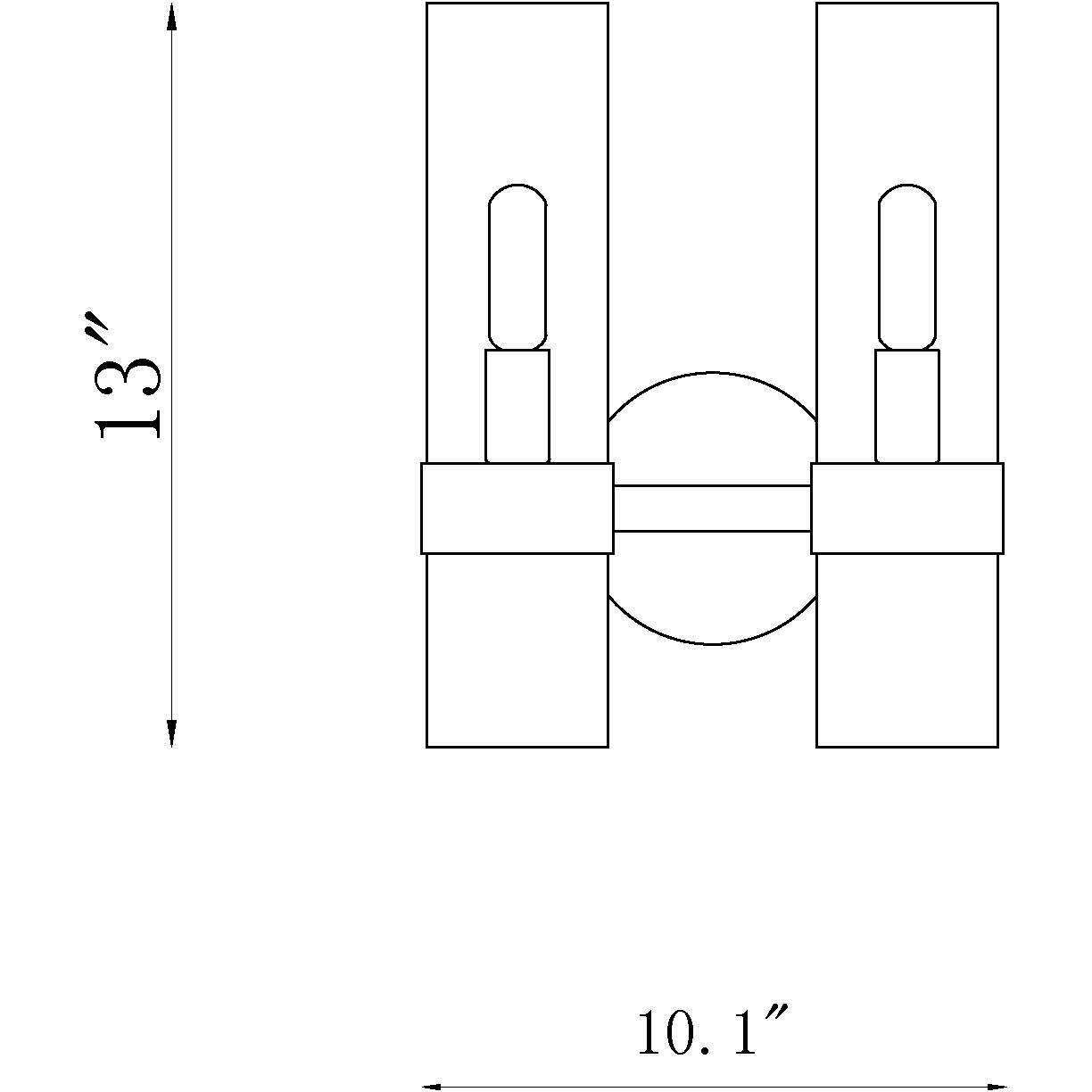 Datus 2 Light 6.5 inch Rubbed Brass Wall Sconce Wall Light