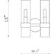 Datus 2 Light 6.5 inch Rubbed Brass Wall Sconce Wall Light