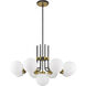 Parsons 9 Light 32 inch Matte Black and Olde Brass Chandelier Ceiling Light