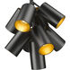 Lumina 9 Light 17 inch Matte Black Chandelier Ceiling Light