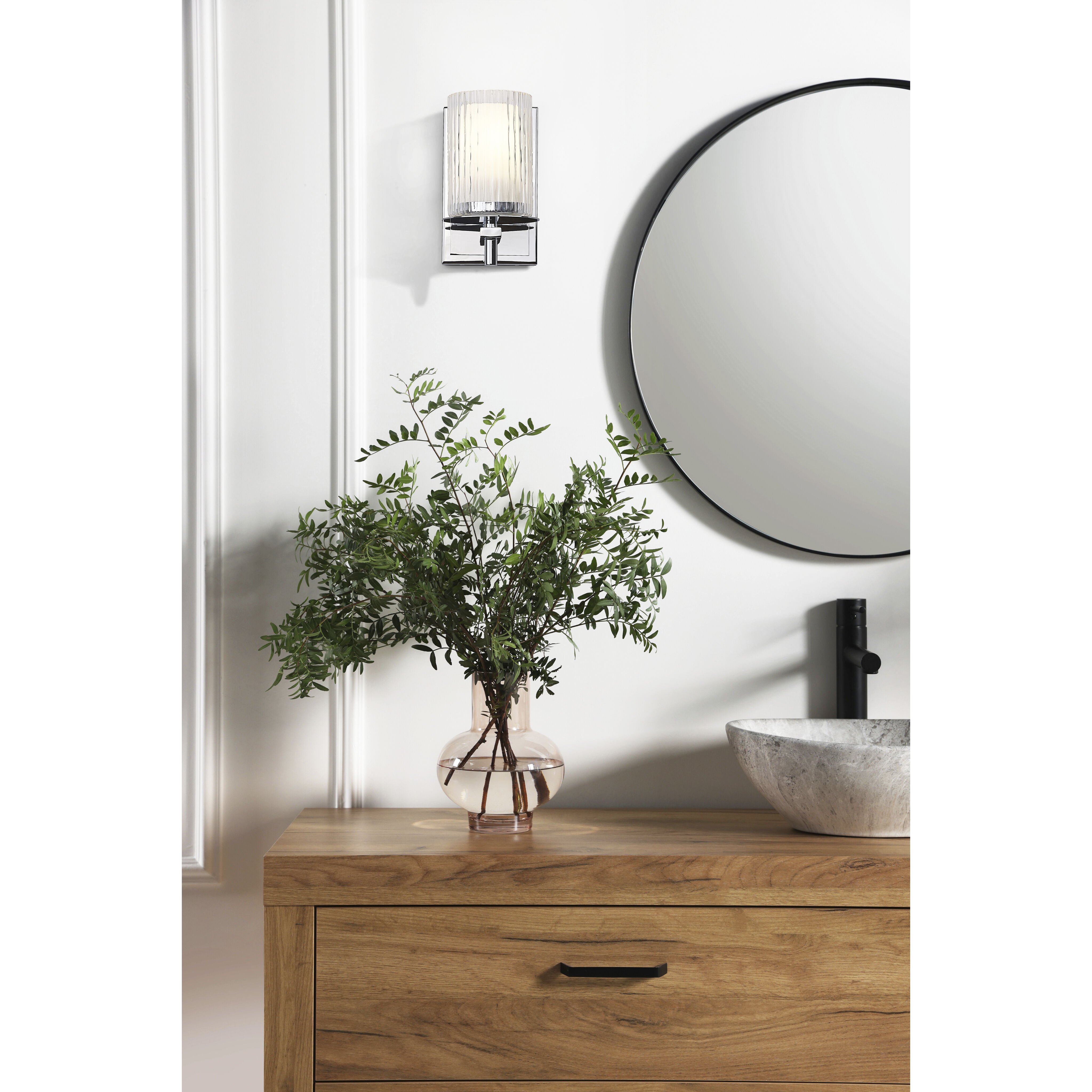 Grayson 1 Light 4.75 inch Chrome Wall Sconce Wall Light