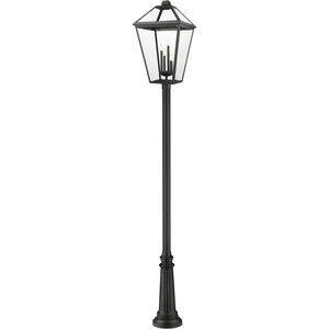 Talbot 4 Light 129 inch Black Outdoor Post Mounted Fixture