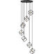 Vertical 7 Light 23.5 inch Matte Black and Brushed Nickel Chandelier Ceiling Light