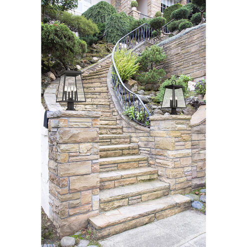 Broughton 4 Light 24.5 inch Black Outdoor Pier Mounted Fixture