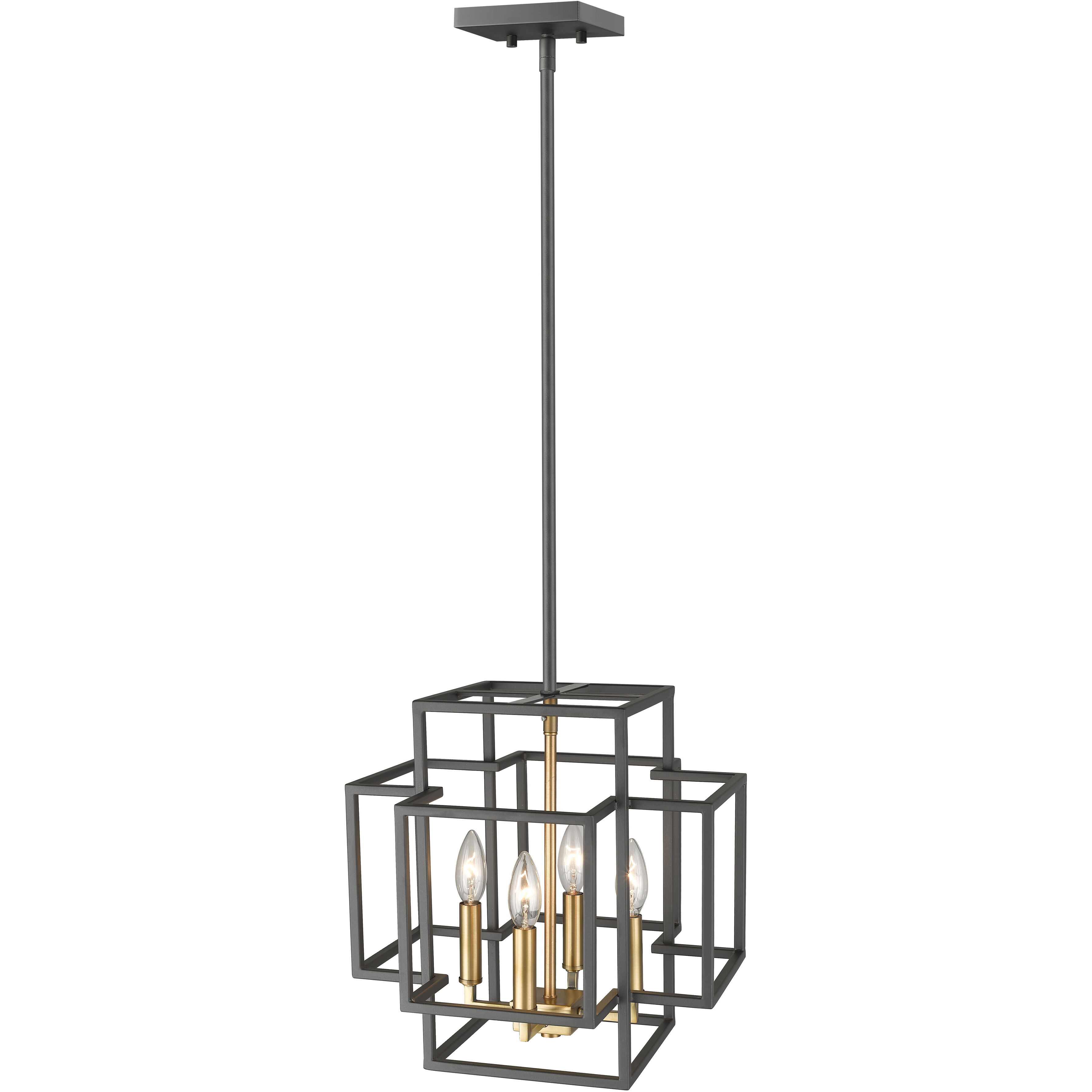 Titania 4 Light 14 inch Bronze and Olde Brass Pendant Ceiling Light