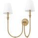 Jisele 2 Light 20 inch Rubbed Brass Wall Sconce Wall Light