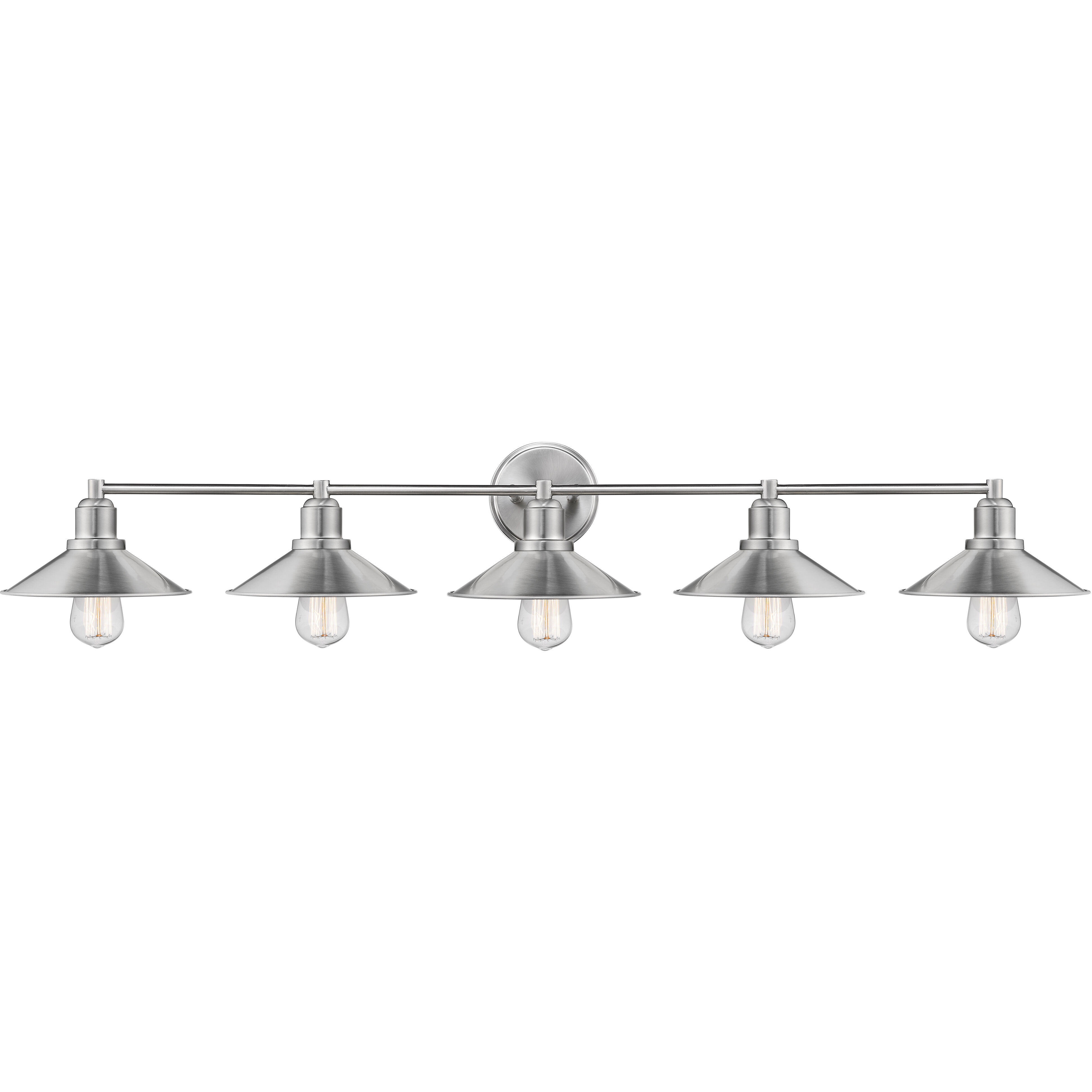 Casa 5 Light 46 inch Brushed Nickel Vanity Wall Light in Brushed Nickel Steel