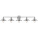 Casa 5 Light 46 inch Brushed Nickel Vanity Wall Light in Brushed Nickel Steel