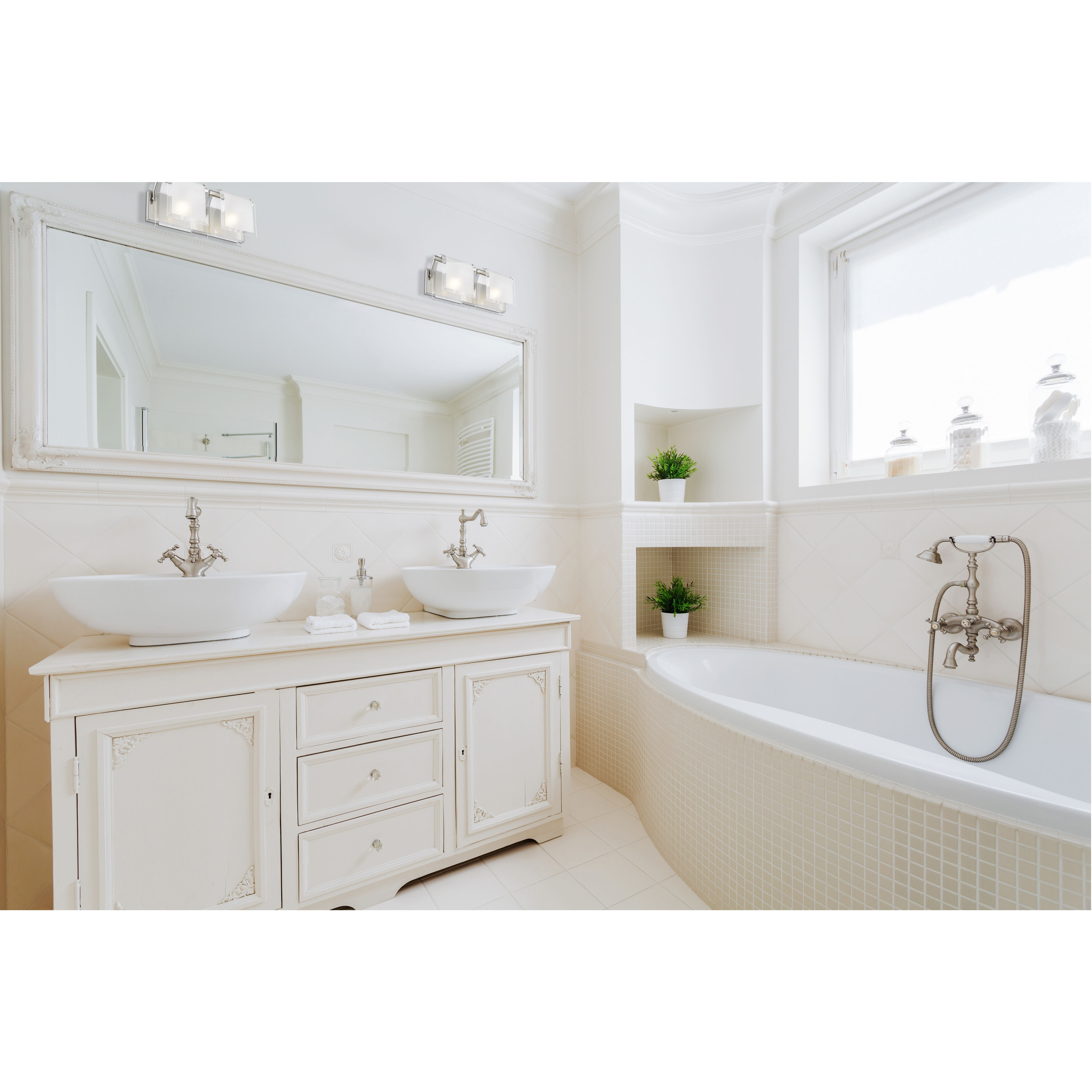 Zephyr 2 Light 15.33 inch Brushed Nickel Vanity Wall Light