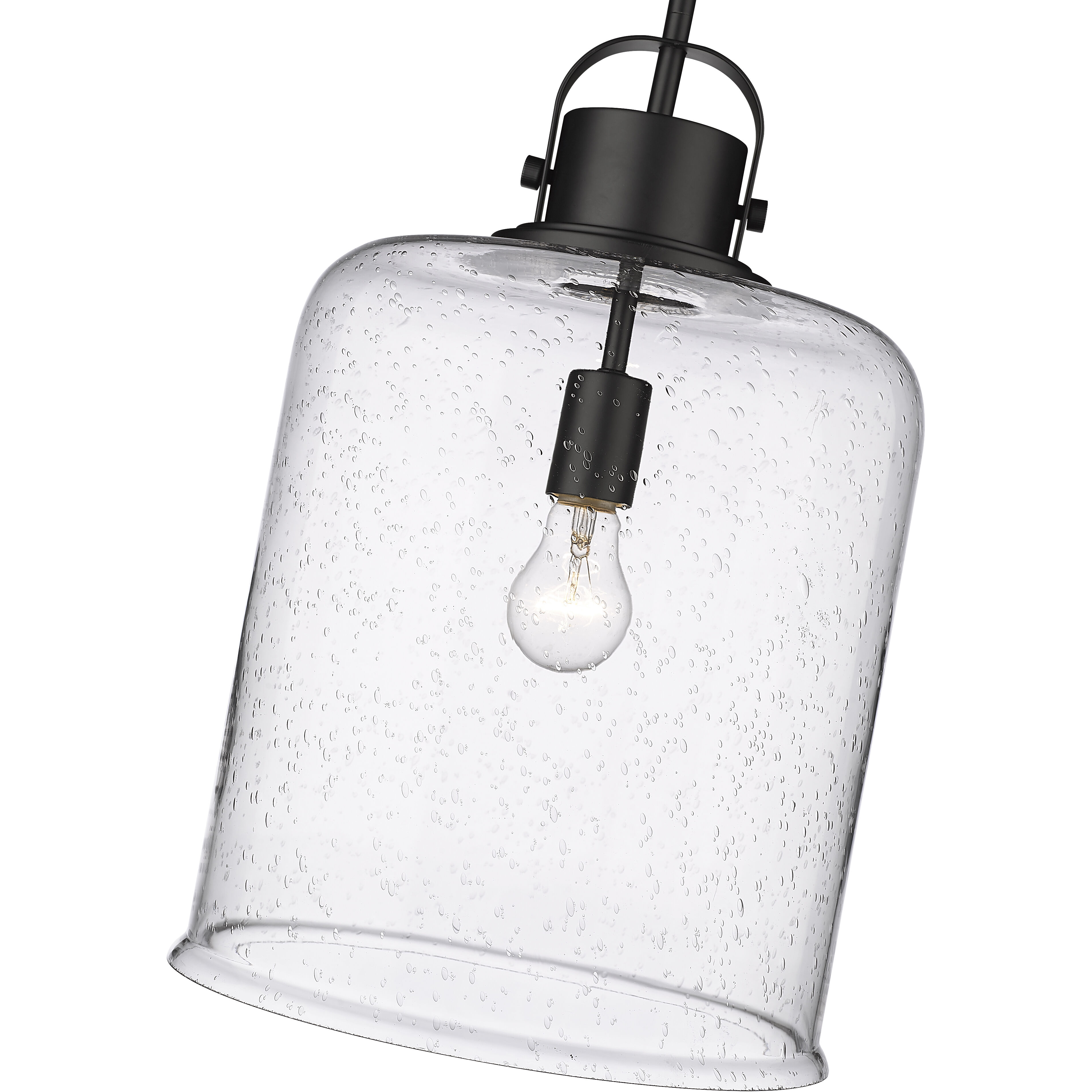 Kinsley 1 Light 12 inch Matte Black Pendant Ceiling Light