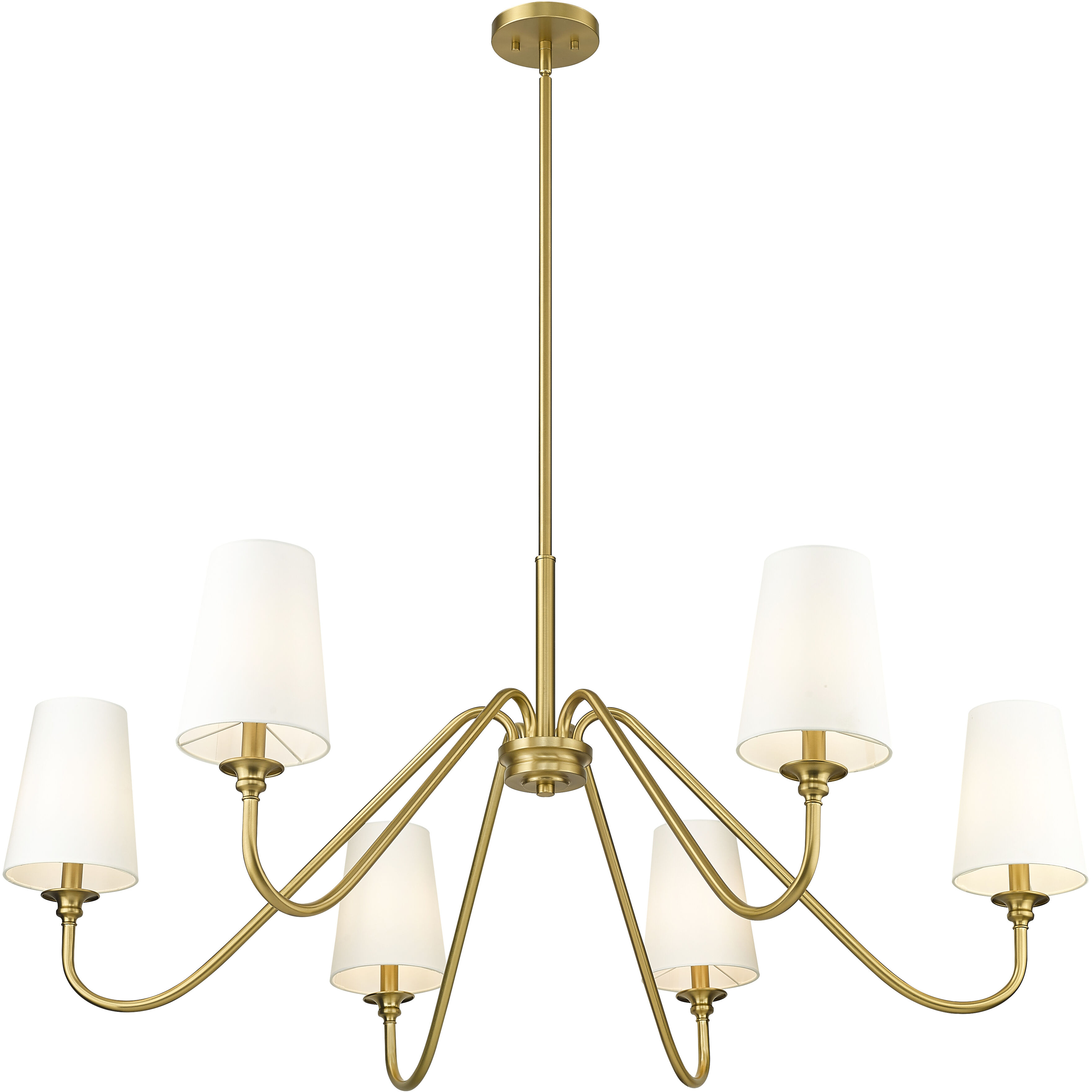 Gianna 6 Light 46.25 inch Modern Gold Chandelier Ceiling Light