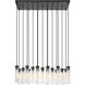 Beau 17 Light 42 inch Matte Black Linear Chandelier Ceiling Light