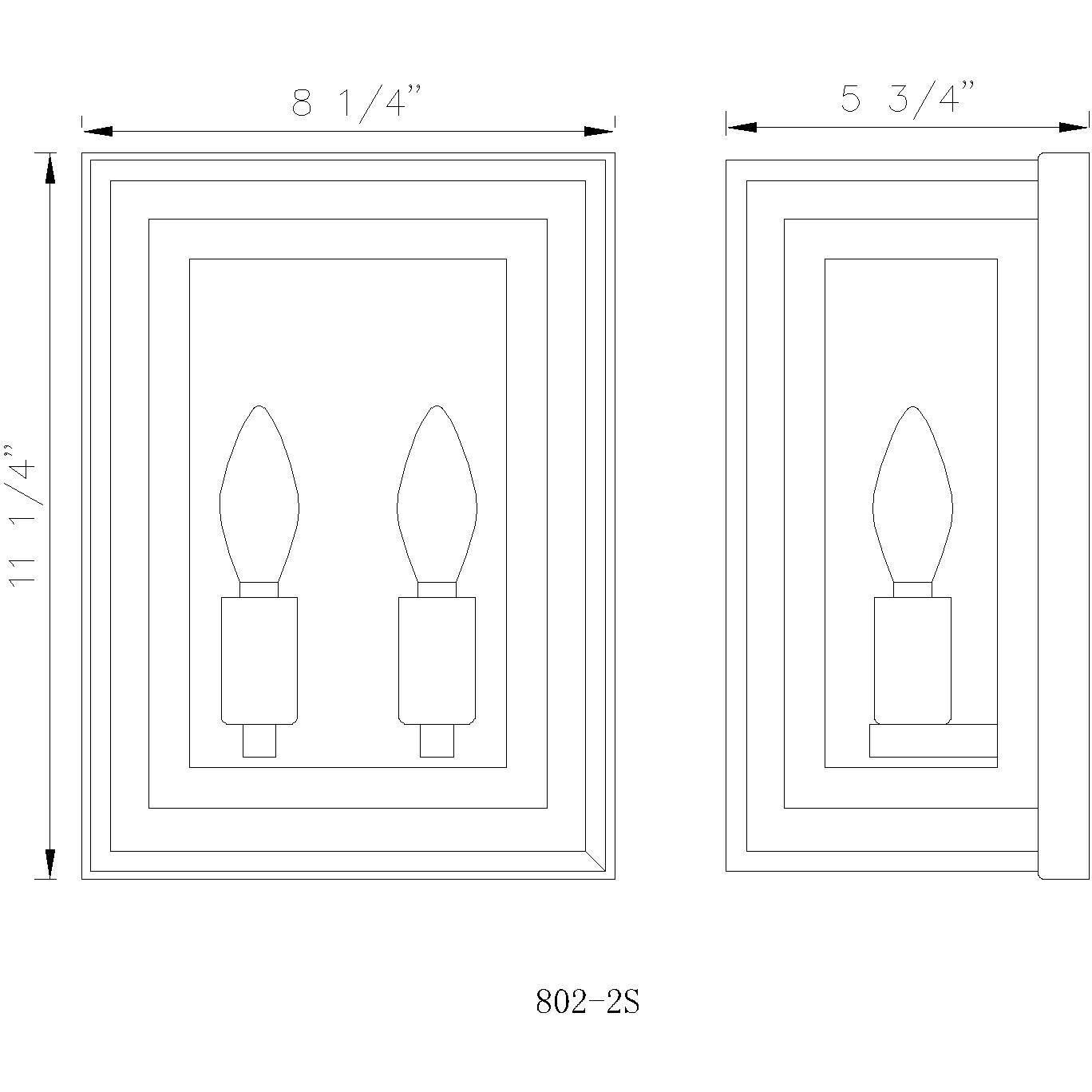 Infinity 2 Light 8.25 inch Chrome Wall Sconce Wall Light