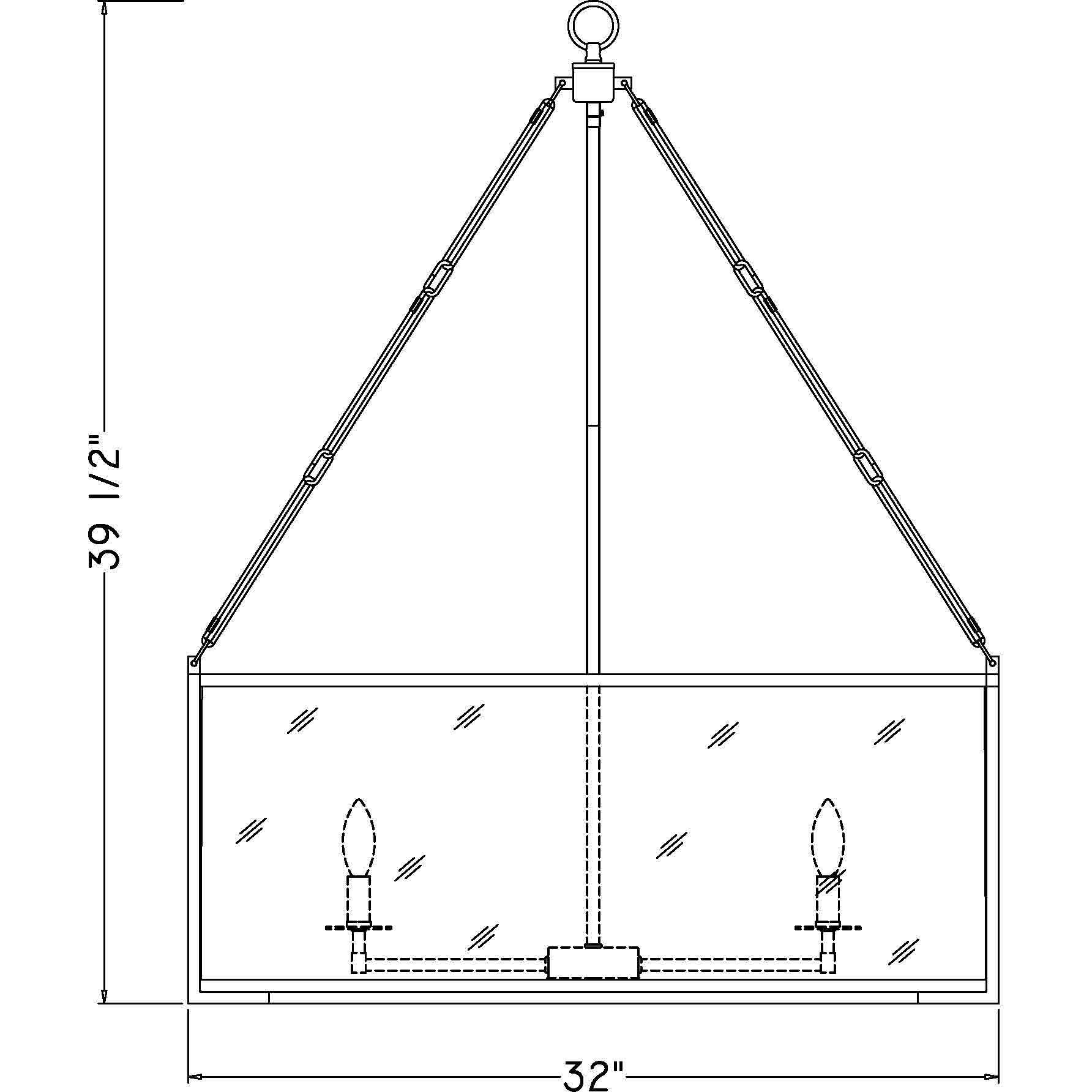 Barrington 8 Light 32 inch Matte Black Chandelier Ceiling Light