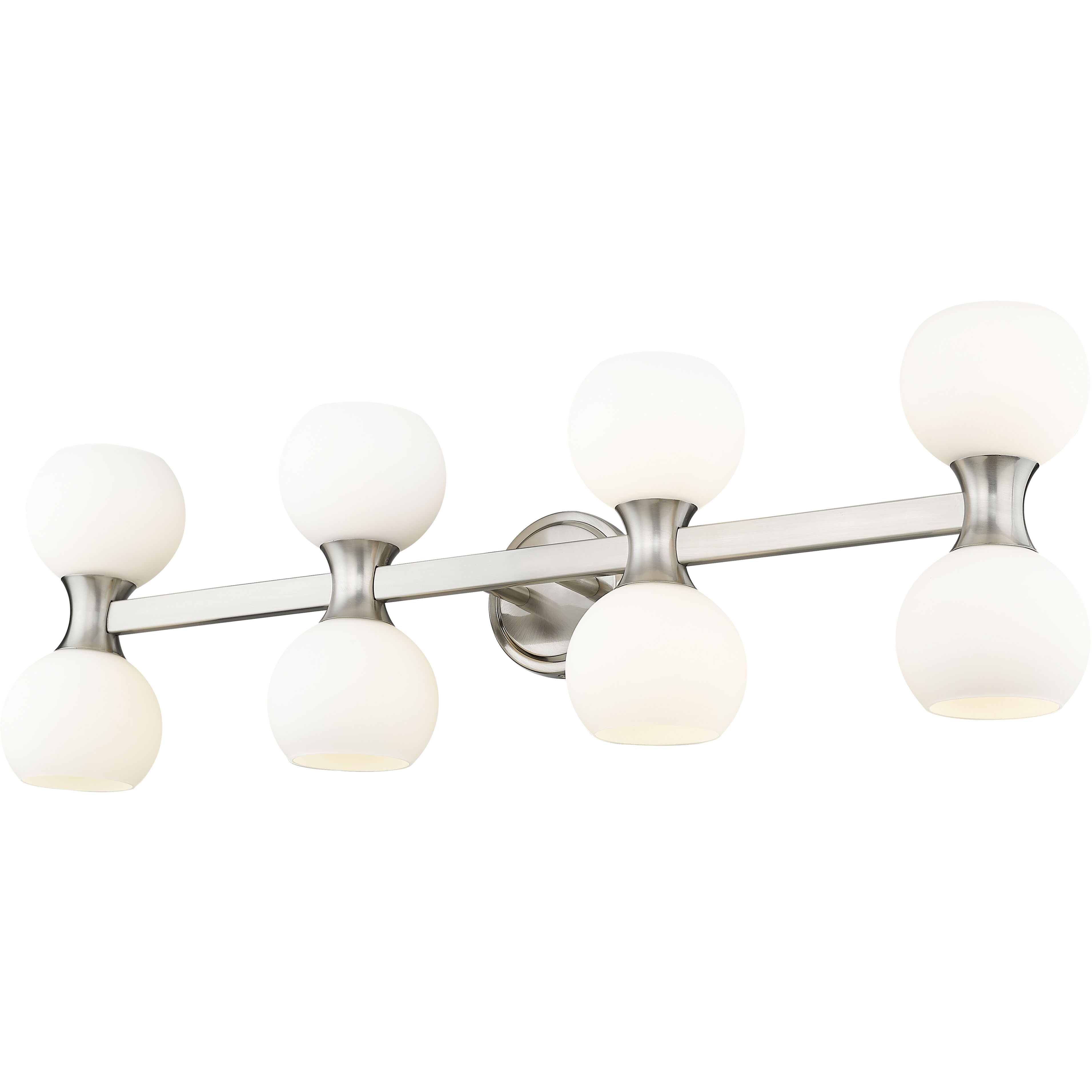 Artemis 8 Light 35 inch Brushed Nickel Vanity Wall Light