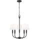 Tova 5 Light 22.5 inch Matte Black Chandelier Ceiling Light