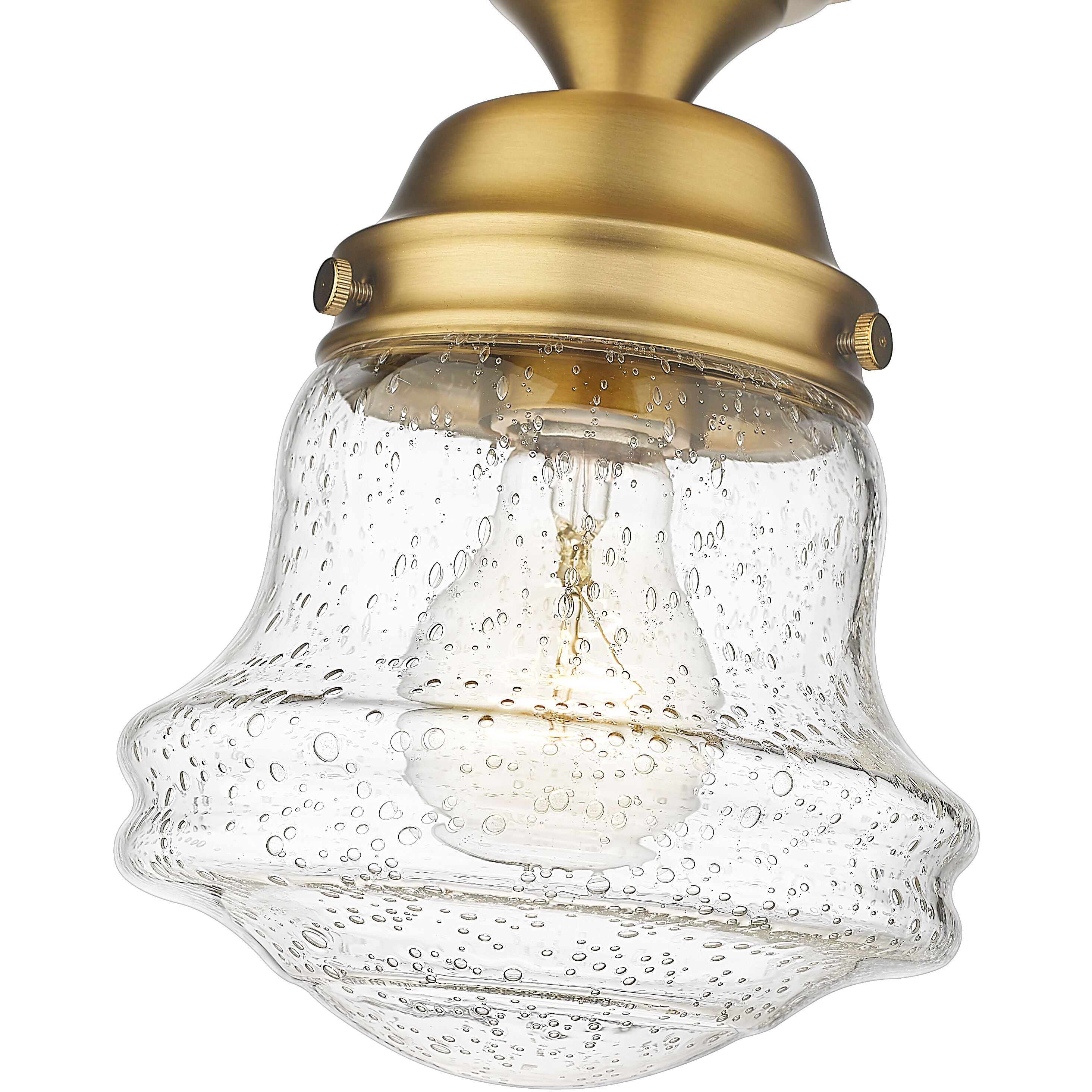 Vaughn 1 Light 6 inch Heritage Brass Flush Mount Ceiling Light