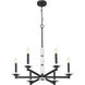 Kaden 6 Light 28 inch Matte Black Chandelier Ceiling Light