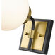 Parsons 1 Light 6 inch Matte Black and Olde Brass Wall Sconce Wall Light