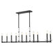 Kaden Linear Chandelier Ceiling Light in Matte Black