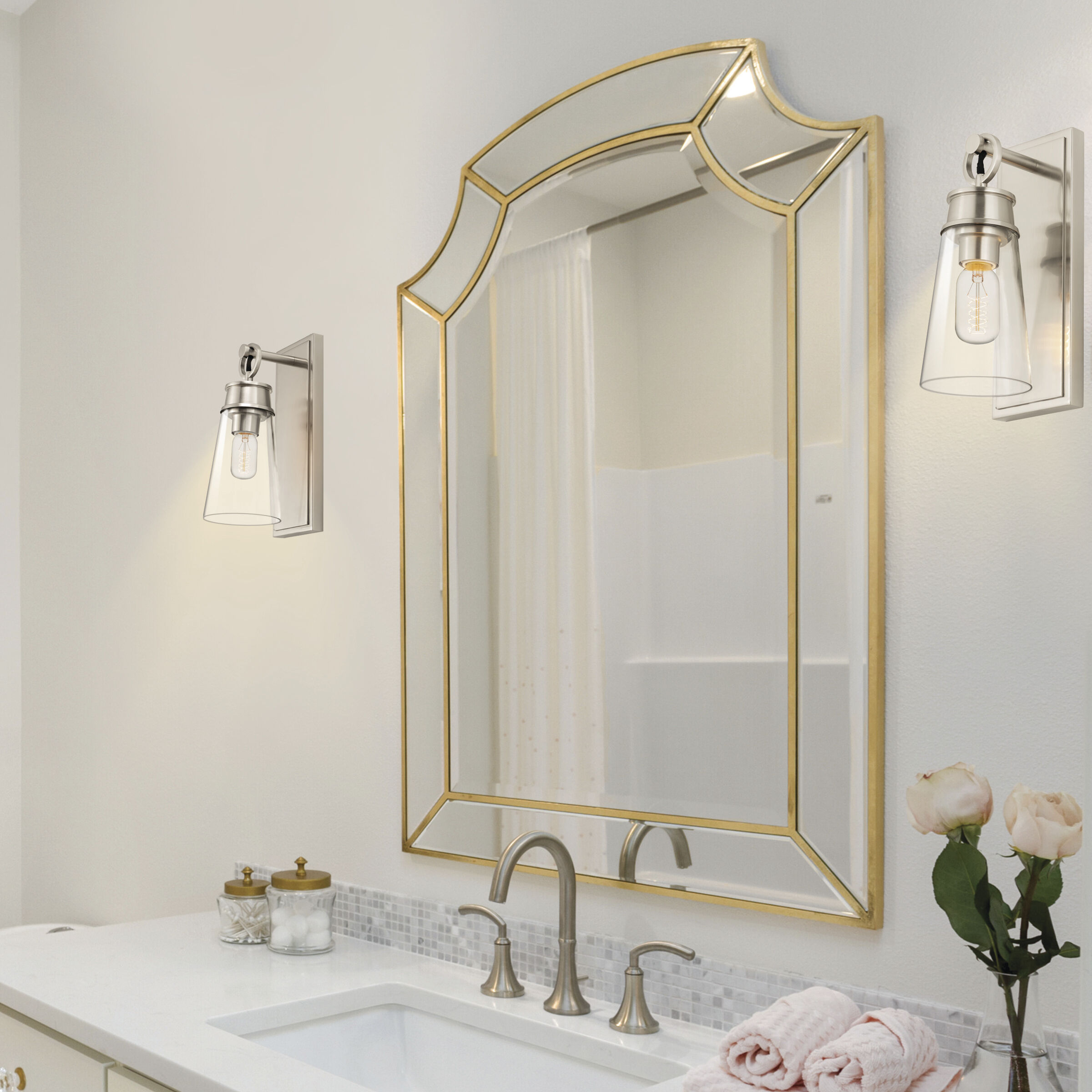 Wentworth 1 Light 4.5 inch Brushed Nickel Wall Sconce Wall Light