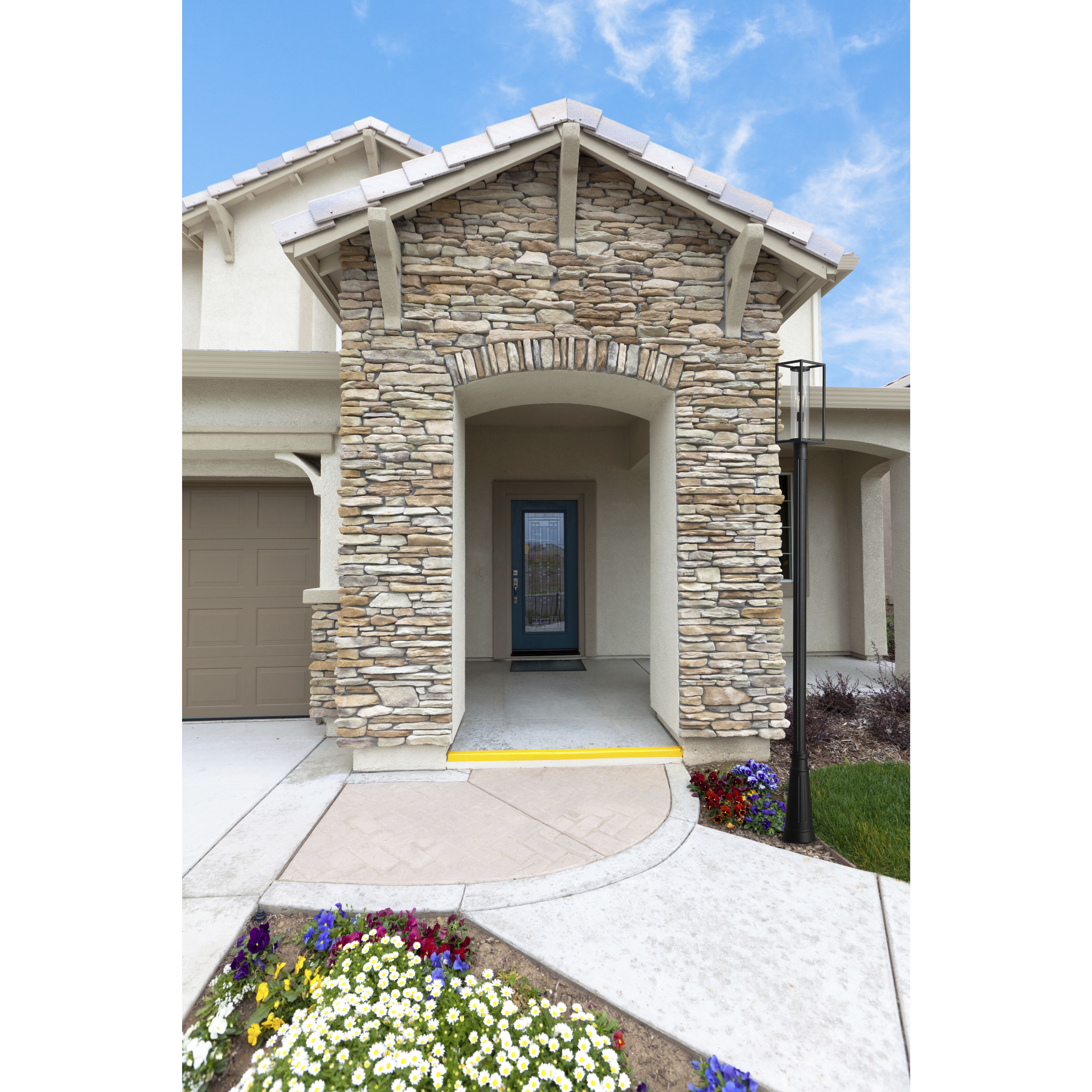 Dunbroch 1 Light 115.75 inch Black Outdoor Post Mounted Fixture