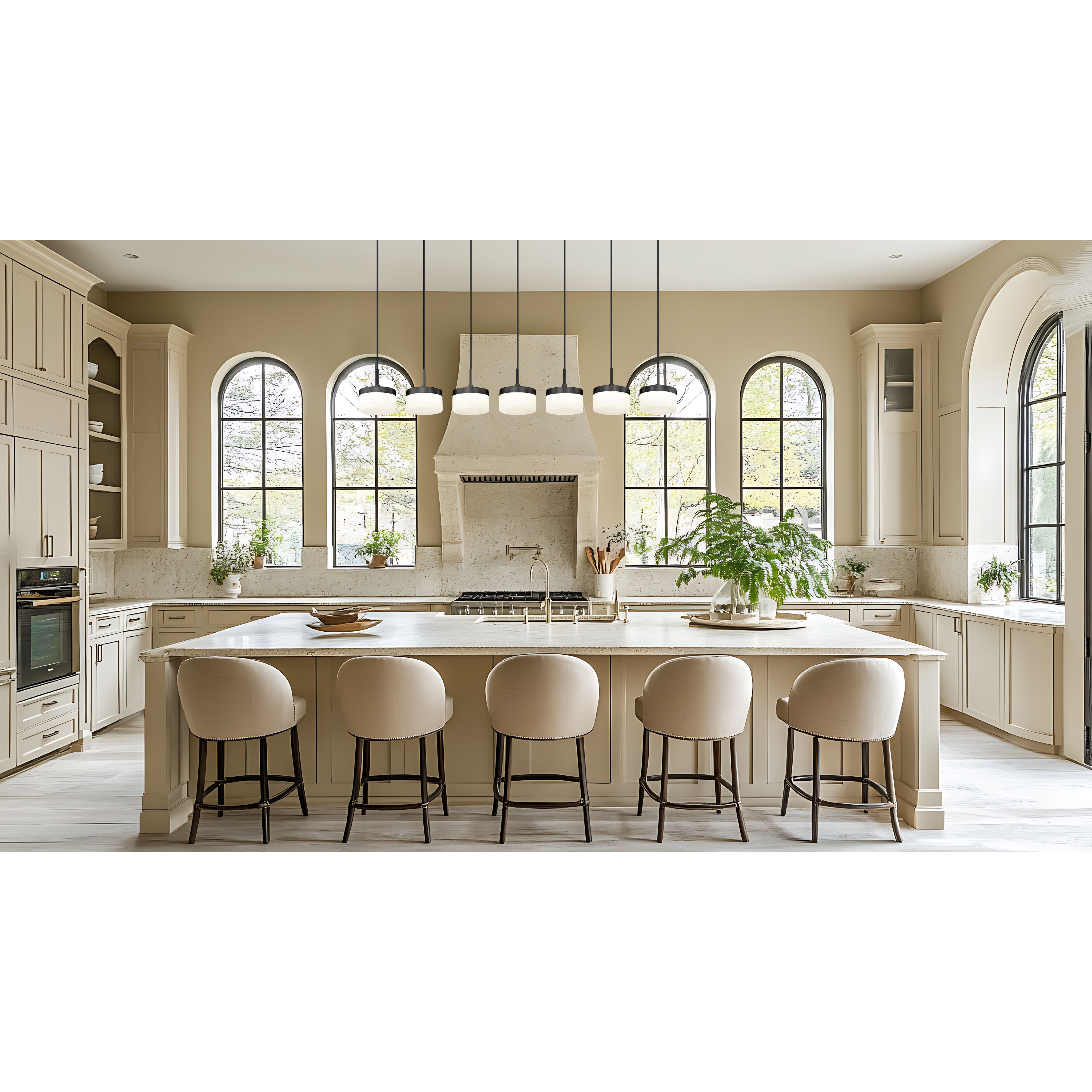 Renaud LED 58.75 inch Matte Black Linear Chandelier Ceiling Light