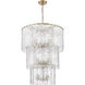 Glacier 12 Light 27.5 inch Modern Gold Chandelier Ceiling Light