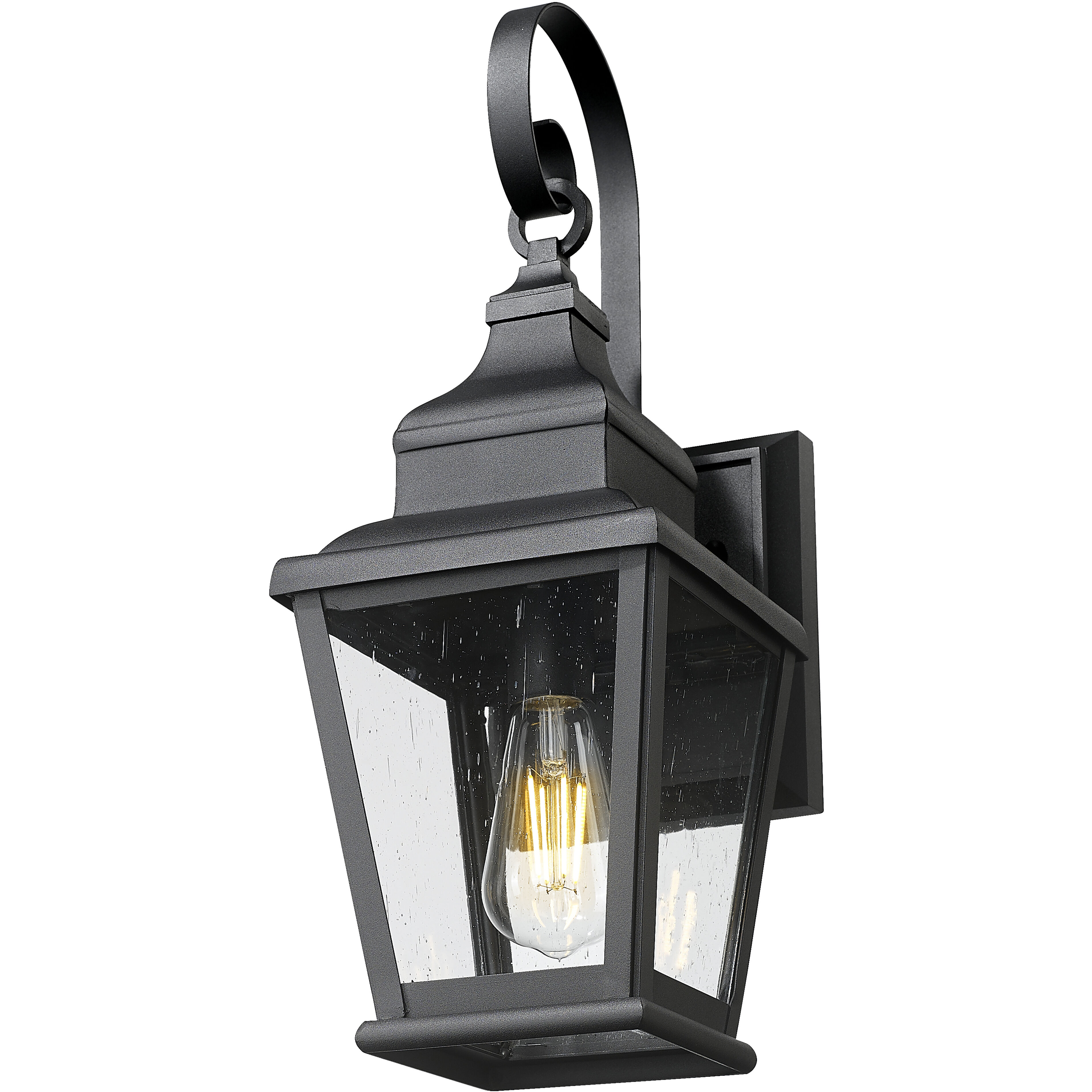 Raphael 1 Light 19.25 inch Sand Black Outdoor Wall Light in Soft Sand Black