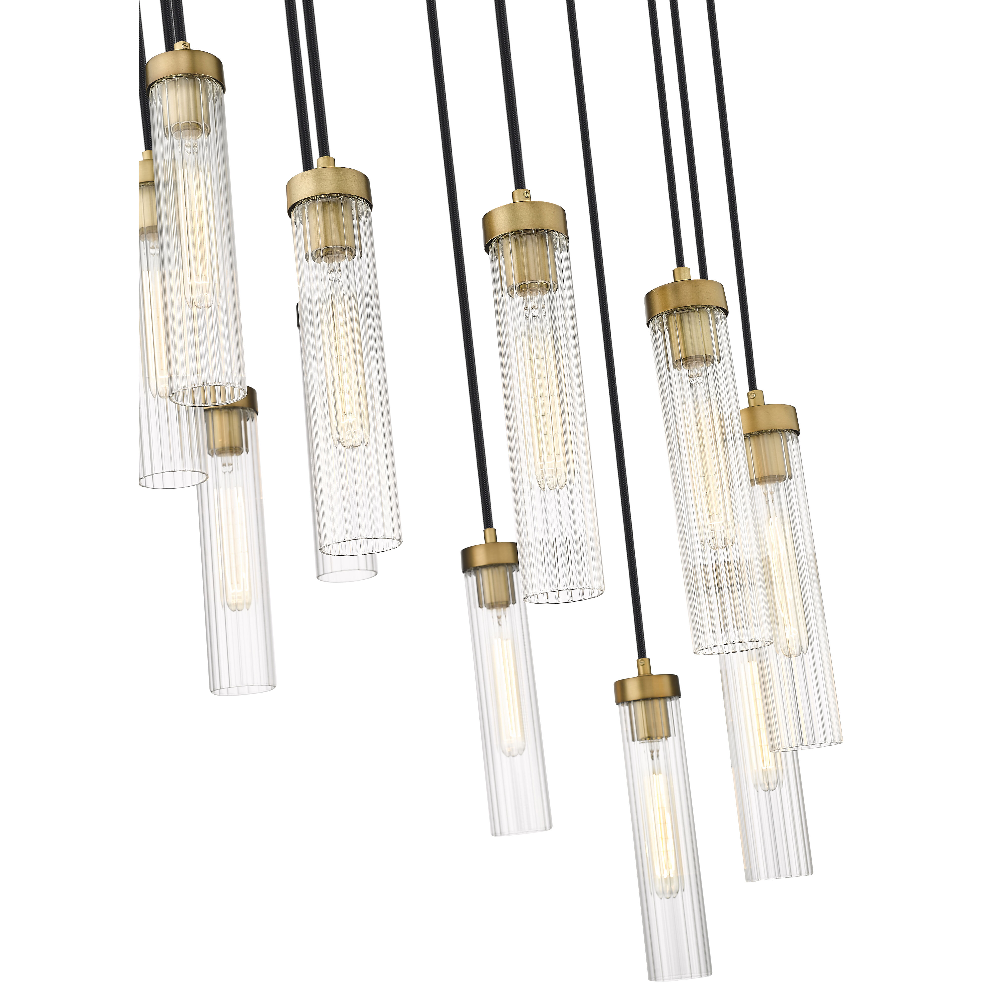 Beau 11 Light 24 inch Rubbed Brass Chandelier Ceiling Light