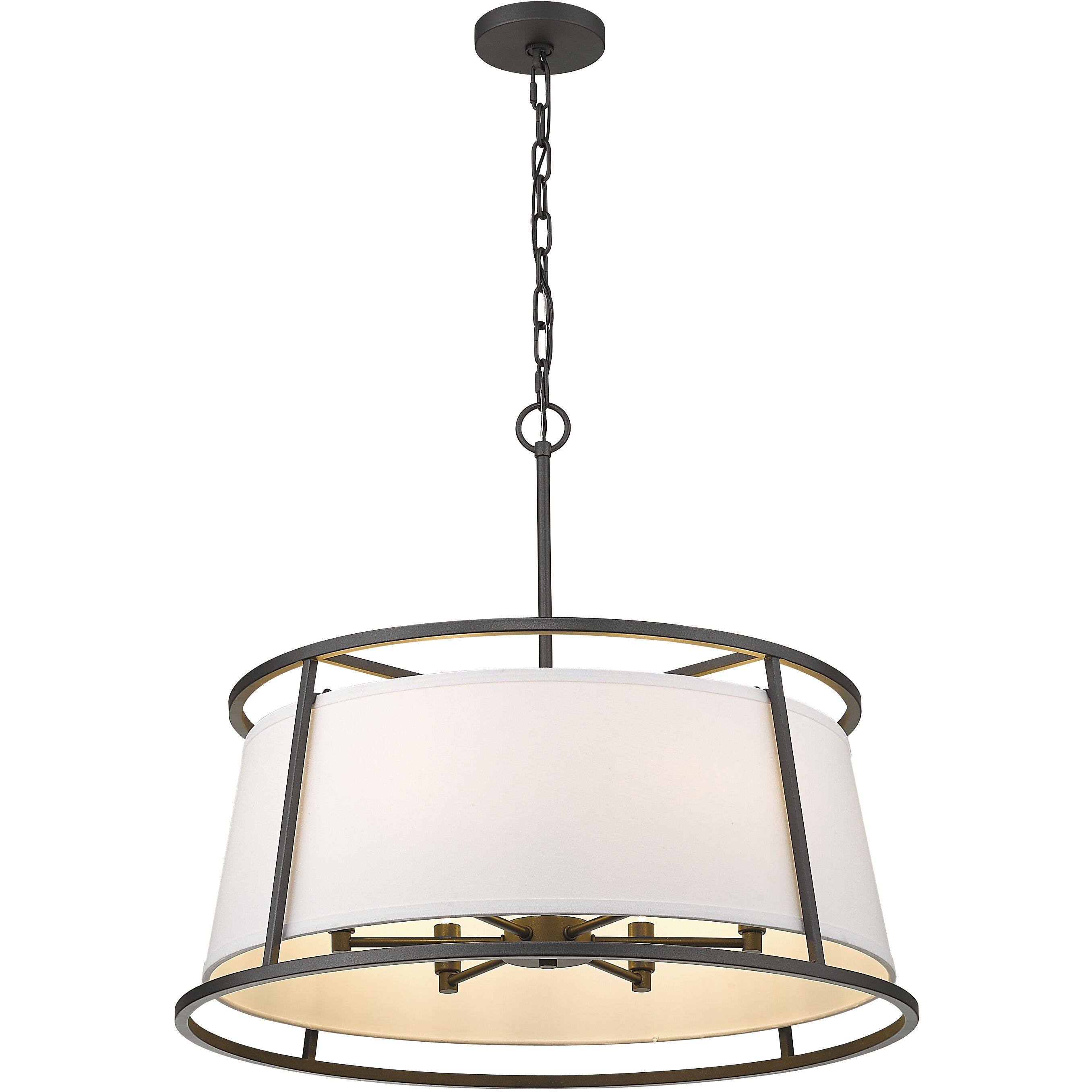 Lenyx 6 Light 26 inch Iron Ore Chandelier Ceiling Light