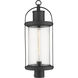 Roundhouse 1 Light 25 inch Black Outdoor Post Mount Fixture in 8
