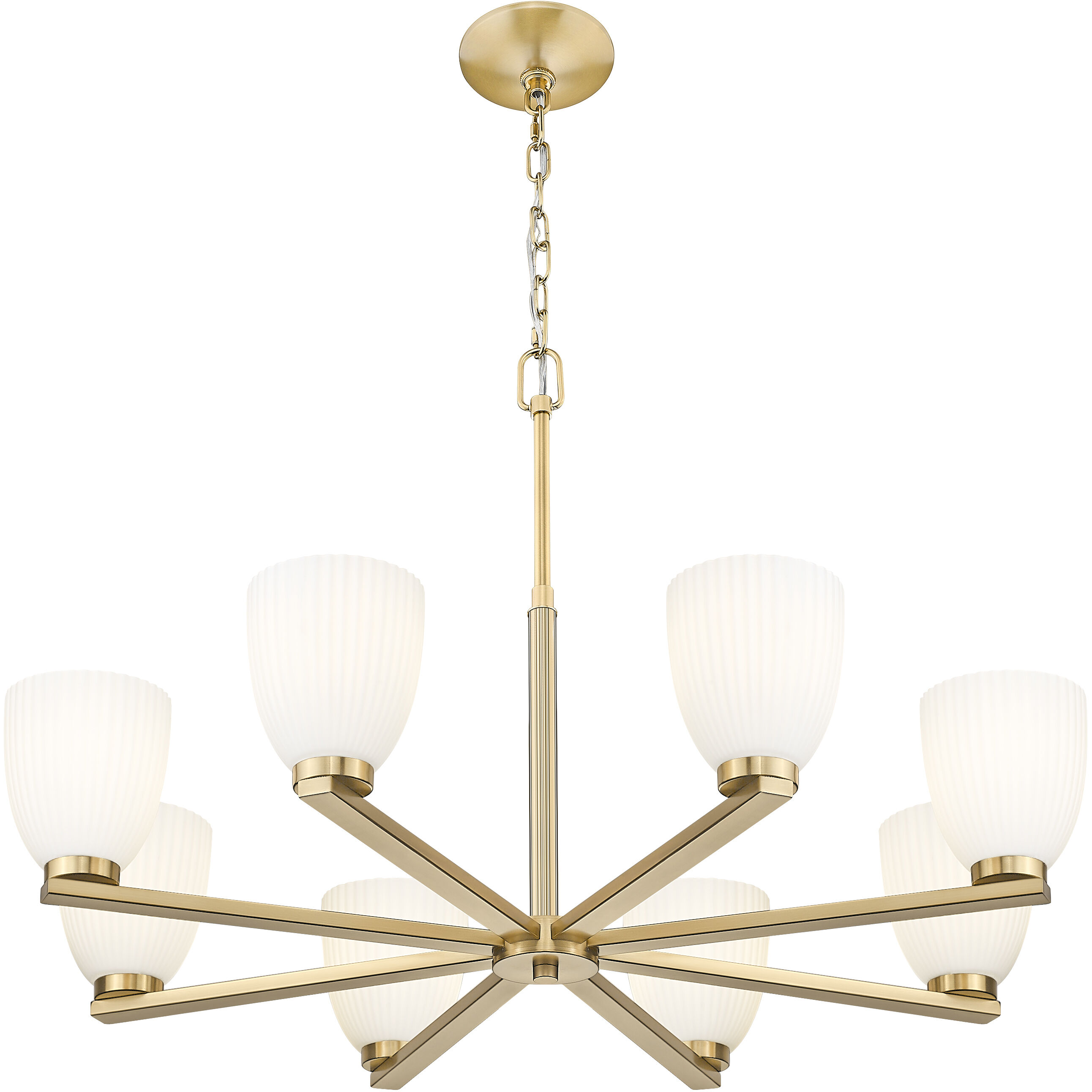 Naya 8 Light 33.25 inch Modern Gold Chandelier Ceiling Light