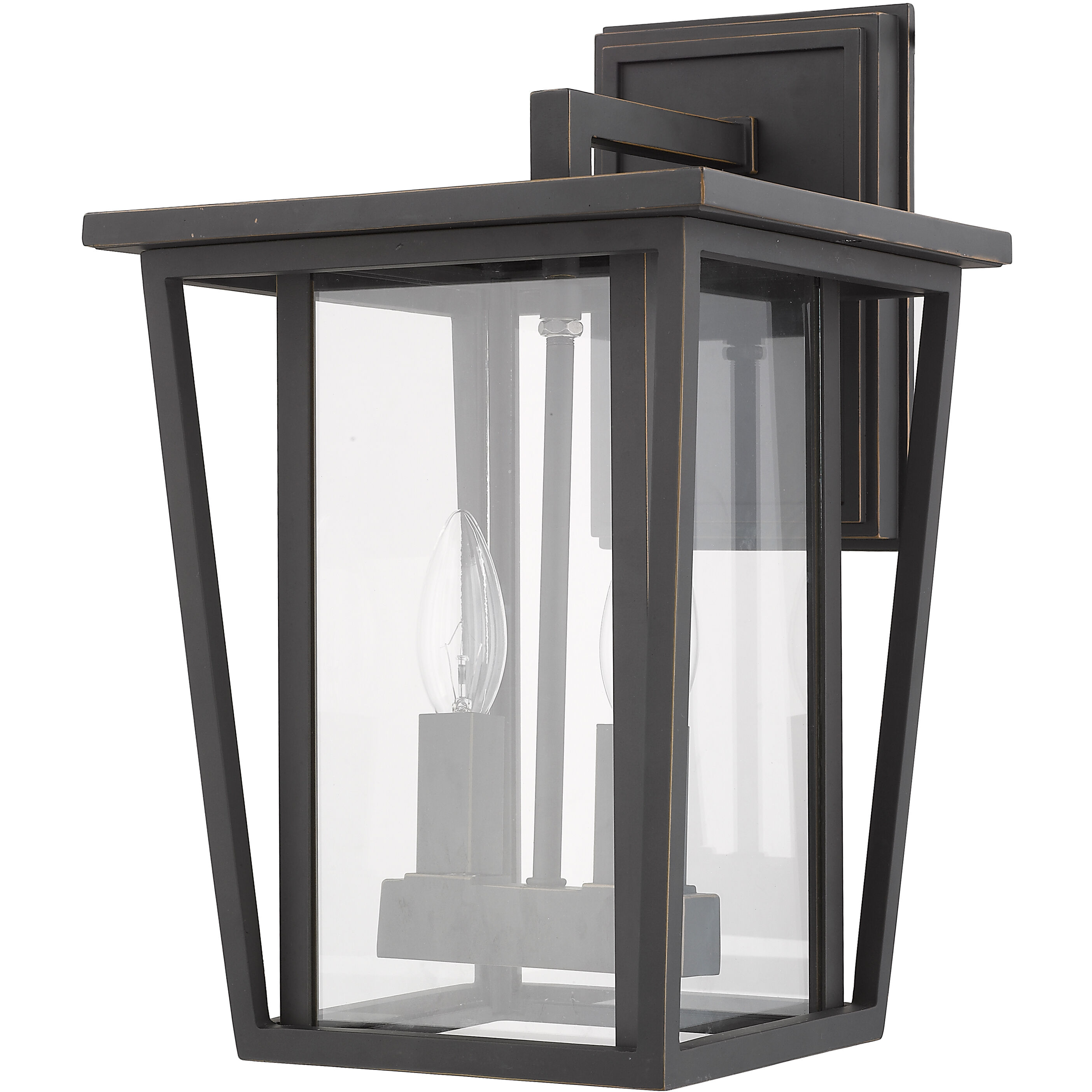 Seoul 2 Light 14.75 inch Oil Rubbed Bronze Outdoor Wall Light