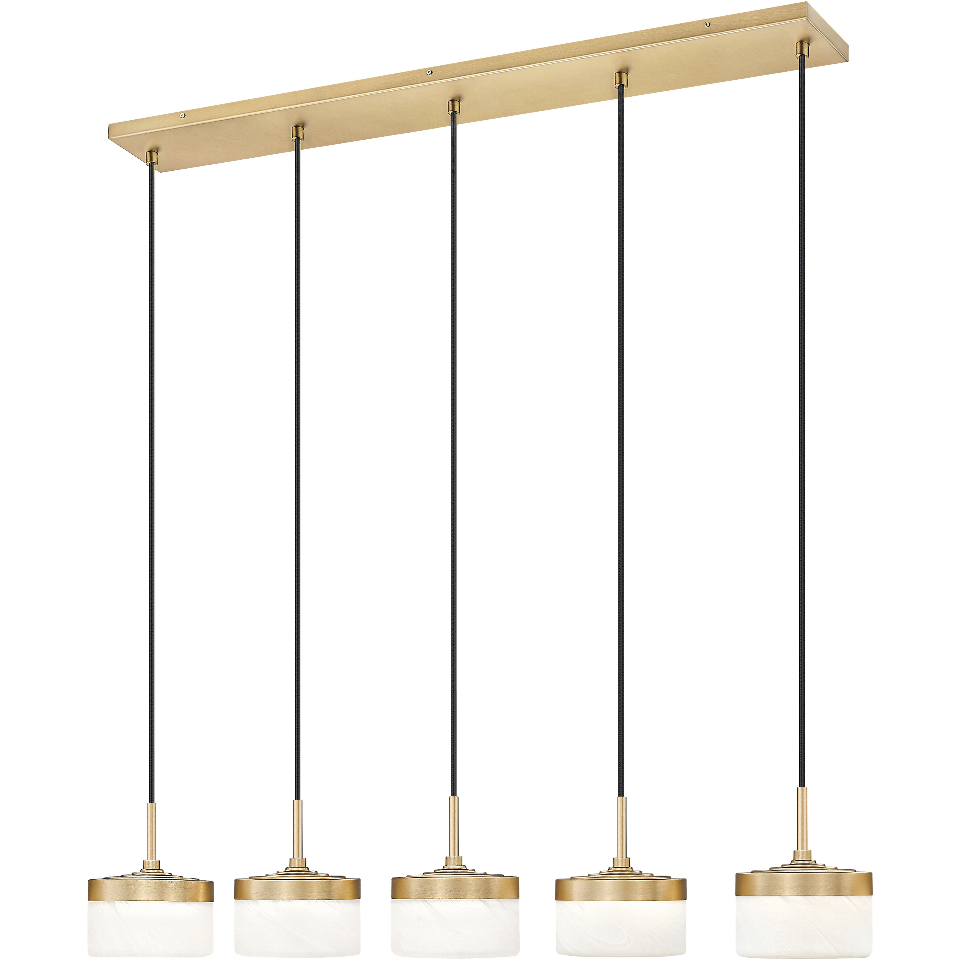 Renaud LED 46 inch Modern Gold Linear Chandelier Ceiling Light