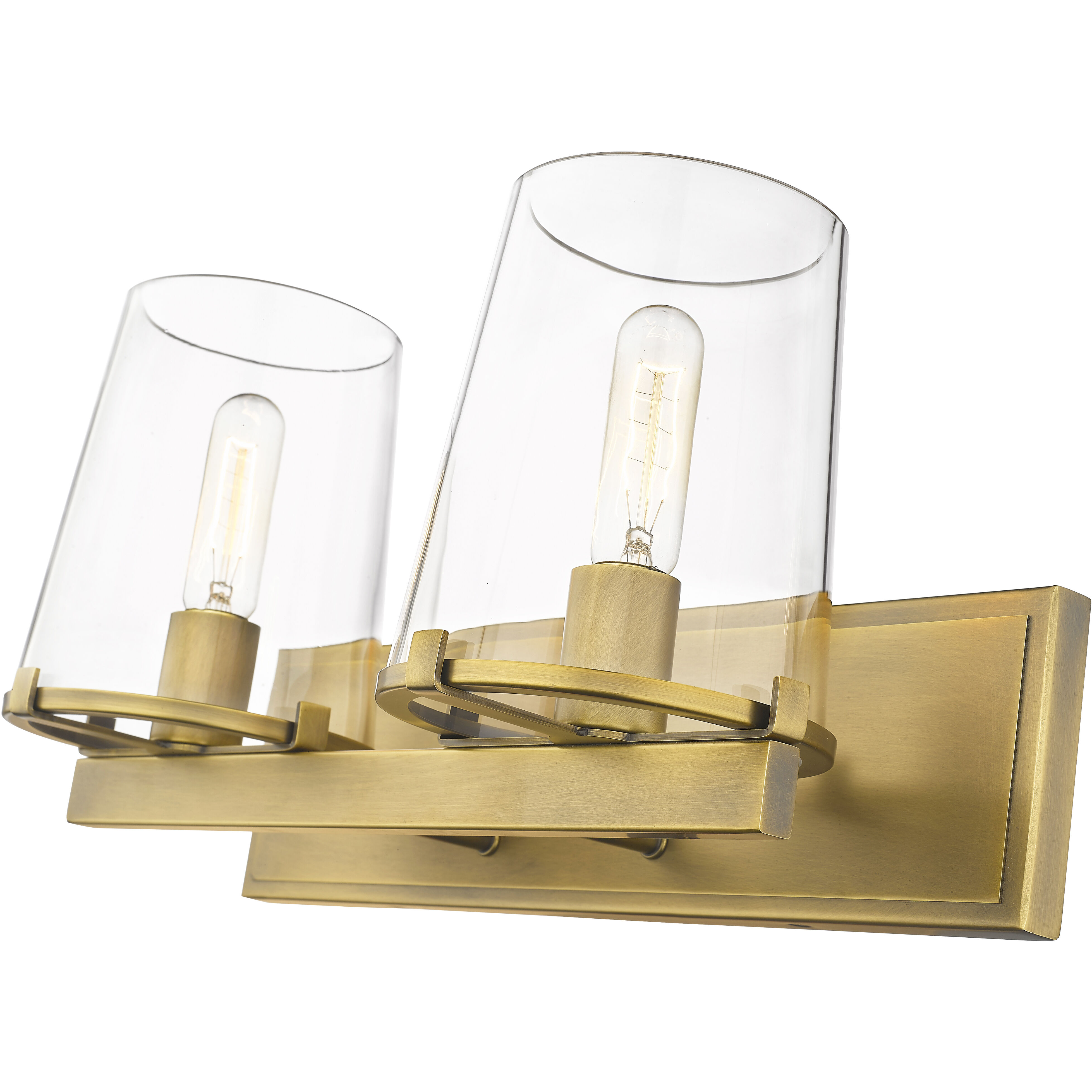 Callista 2 Light 18.25 inch Rubbed Brass Vanity Wall Light
